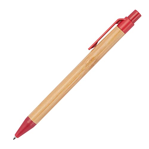 10 Kugelschreiber aus Weizenstroh und Bambus / Farbe: rot 10 Kugelschreiber aus Weizenstroh und Bambus / Farbe: rot von Livepac Office