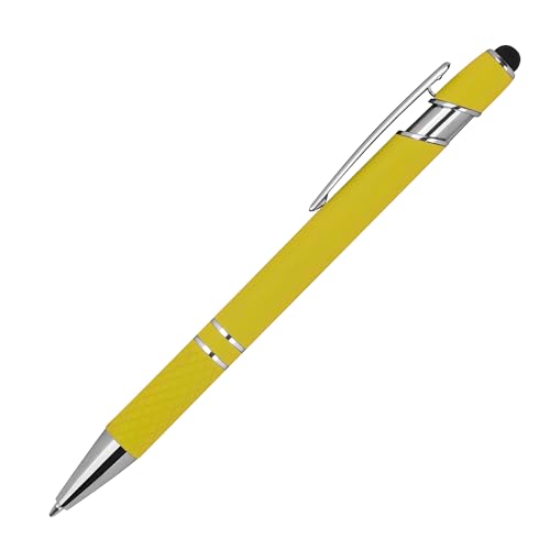 10 Touchpen Kugelschreiber aus Metall / mit Muster / Farbe: gelb 10 Touchpen Kugelschreiber aus Metall / mit Muster / Farbe: gelb von Livepac-Office