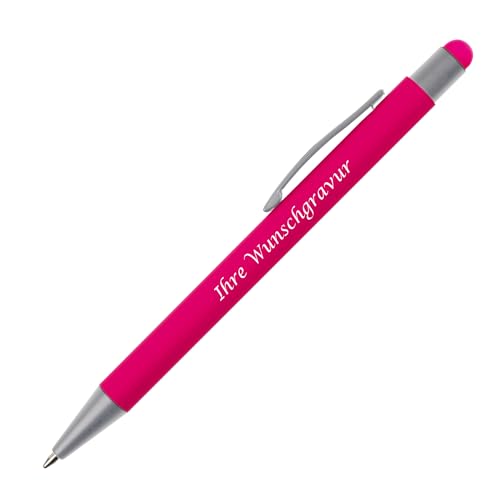10 Touchpen Kugelschreiber mit Gravur / aus Metall / Farbe: pink 10 Touchpen Kugelschreiber mit Gravur / aus Metall / Farbe: pink von Livepac-Office