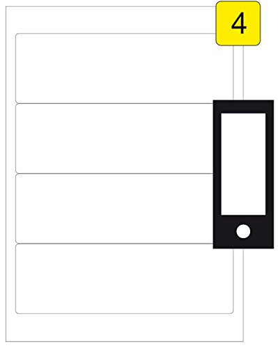 100 Etiketten / 25 Blatt DIN A4 / Größe: 192,5x62 / Ordner-Rückenschilder von Livepac-Office