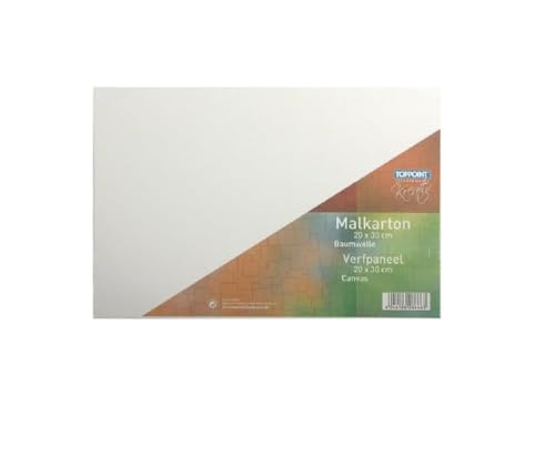 Stylex 28666-P10 - Malkarton, 20 x 30 cm, 10er Packung, Karton 3 mm stark, mit 100 Prozent Baumwollgewebe bespannt, weiß grundiert, für Öl-, Acryl- und Temperafarben, Gouache - Malerei von Stylex