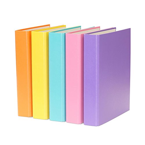 10x Ringbuch / DIN A5 / 2-Ring Ordner / je 2x gelb, lila, türkis,pink und orange von Livepac Office