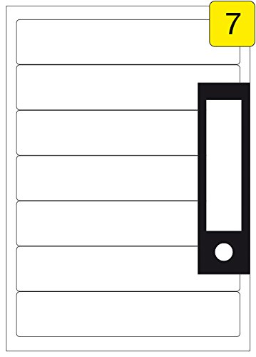 175 Etiketten / 25 Blatt DIN A4 / Größe: 192x39 / Ordner-Rückenschilder 175 Etiketten / 25 Blatt DIN A4 / Größe: 192x39 / Ordner-Rückenschilder von Livepac-Office