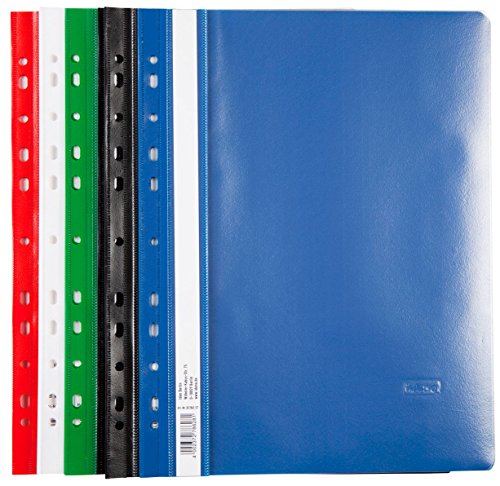 20 PVC Schnellhefter/extra stark/gelocht / 4x rot,weiß,grün,schwarz,blau von Livepac-Office