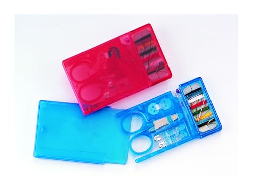 2x Nähset / im Scheckkartenformat / Farbe je 1x rot und blau 2x Nähset / im Scheckkartenformat / Farbe je 1x rot und blau von Livepac-Office