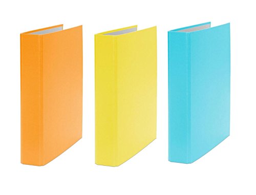 3x Ringbuch / DIN A5 / 2-Ring Ordner / Farbe: je 1x orange, gelb und türkis von Livepac Office