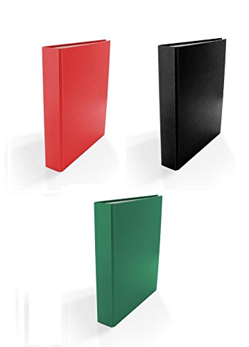 3x Ringbuch / DIN A5 / 2-Ring Ordner / Farbe: je 1x schwarz, rot und grün 3x Ringbuch / DIN A5 / 2-Ring Ordner / Farbe: je 1x schwarz, rot und grün von Livepac-Office