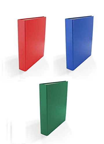 3x Ringbuch / DIN A5 / 4-Ring Ordner / Farbe: je 1x blau, rot und grün von Livepac Office