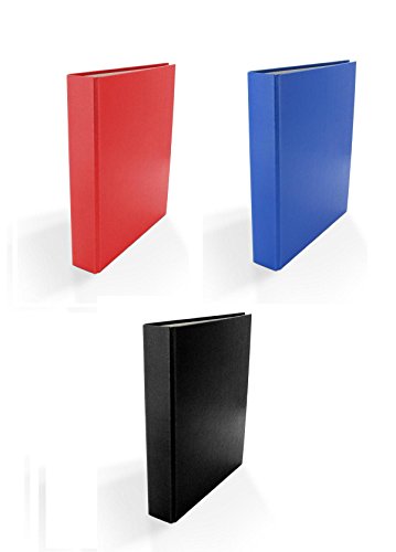 3x Ringbuch / DIN A5 / 4-Ring Ordner / Farbe: je 1x weiß, rot und schwarz von Livepac Office