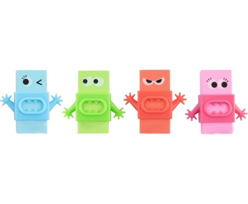 4 Radiergummis / Radierer / "Monster" von Livepac-Office