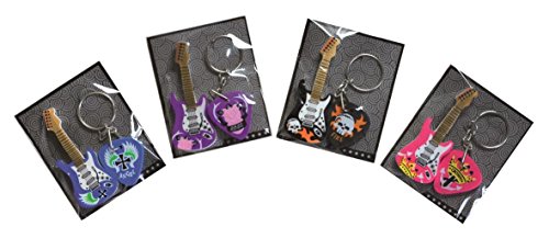 4 Schlüsselanhänger Radiergummis / Radierer "Gitarren" / 4 Farben von Livepac-Office