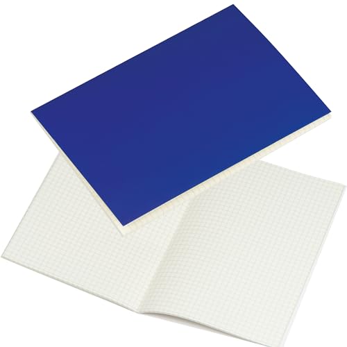 4x Notizbuch / Notizheft DIN A5 / 100 karierte Seiten / Farbe: blau von Livepac-Office