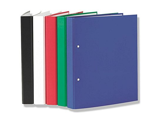 5 Ringbücher DIN A5 Ringbuch 2-Ring Ordner 1x rot blau schwarz weiß grün von Livepac-Office