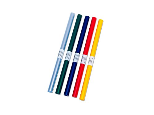 5 Rollen Bucheinbandfolie / Buchfolie / 2m x 40cm / 5 Farben von HDmirrorR