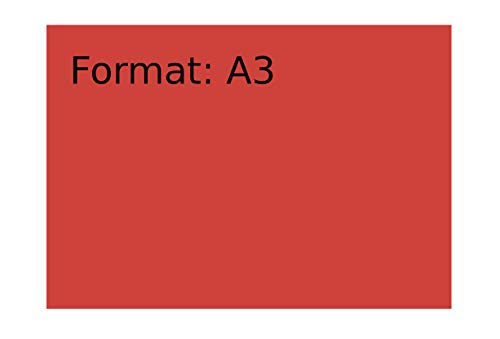 50 Blatt farbiges Druckerpapier / 80g Kopierpapier / Format: A3 / Farbe: rot von Livepac Office