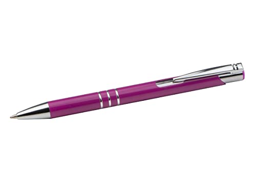 50 Kugelschreiber aus Metall / Farbe: beere von Livepac Office