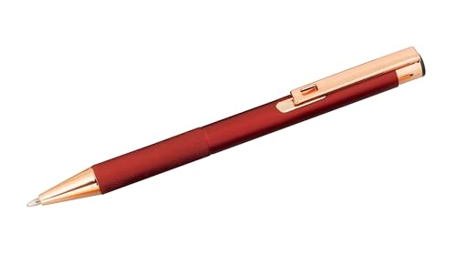 5x Kugelschreiber / aus Metall mit rosegoldene Beschläge / Farbe: rot von Livepac-Office