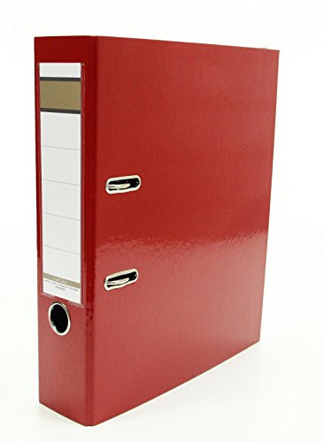 5x Livepac Caribic Glanz-Ordner / DIN A4 / 75mm breit / Farbe: bordeaux von Livepac Office