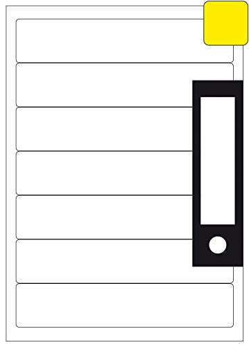 70 Etiketten / 10 Blatt DIN A4 / Größe: 192x39 / Ordner-Rückenschilder von Livepac-Office