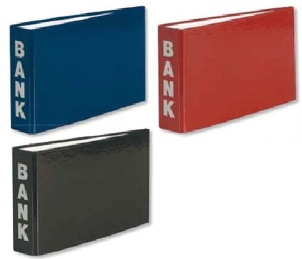 9 Bankordner 140x250mm Ordner f?r Kontoausz?ge 3x blau 3x bourdeaux 3x schwarz von Livepac-Office