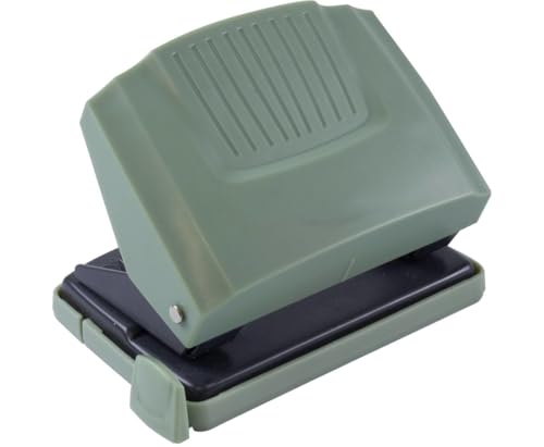 Bürolocher / Metallgehäuse mit Ansatzschiene / Farbe: khaki (grün) von Livepac-Office