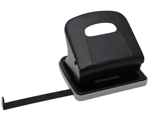 Bürolocher / Metallgehäuse mit Ansatzschiene / Farbe: schwarz von Livepac-Office