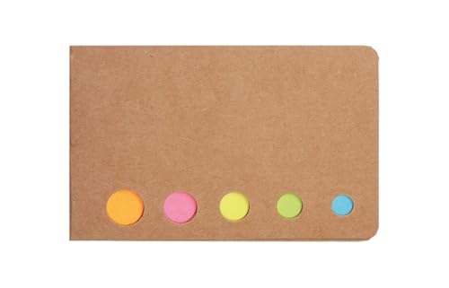 Haftnotiz-Set / mit 5 neonfarbene Haftnotizblöckchen / Farbe: beige (natur) von Livepac-Office