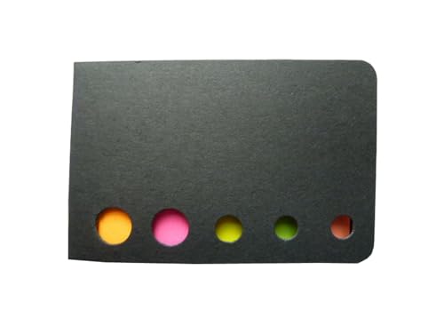 Haftnotiz-Set / mit 5 neonfarbene Haftnotizblöckchen / Farbe: schwarz Haftnotiz-Set / mit 5 neonfarbene Haftnotizblöckchen / Farbe: schwarz von Livepac-Office