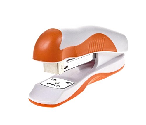 Heftgerät "Taschenformat" für Heftklammergröße 24/6 und 26/6 / Farbe:weiß-orange von Livepac-Office