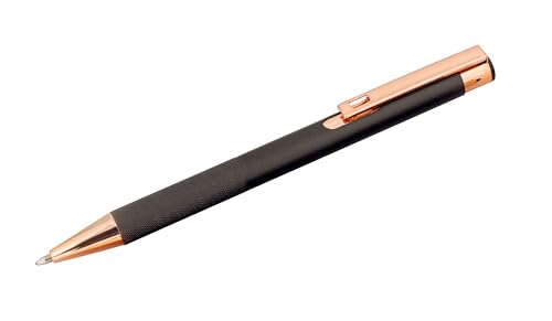 Kugelschreiber / aus Metall mit rosegoldene Beschläge / Farbe: grau Kugelschreiber / aus Metall mit rosegoldene Beschläge / Farbe: grau von Livepac-Office