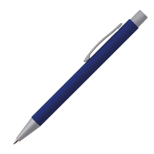 Kugelschreiber / aus Metall mit rubber finish Oberfläche / Farbe: blau von Livepac-Office