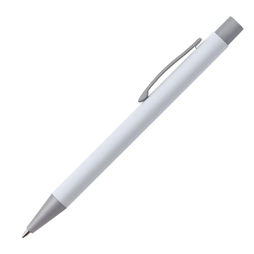 Kugelschreiber / aus Metall mit rubber finish Oberfläche / Farbe: weiß von Livepac-Office