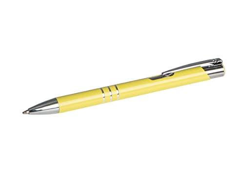 Kugelschreiber aus Metall / Farbe: pastell gelb von Livepac-Office