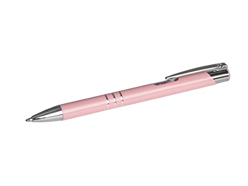 Kugelschreiber aus Metall / Farbe: pastell rosa von Livepac-Office