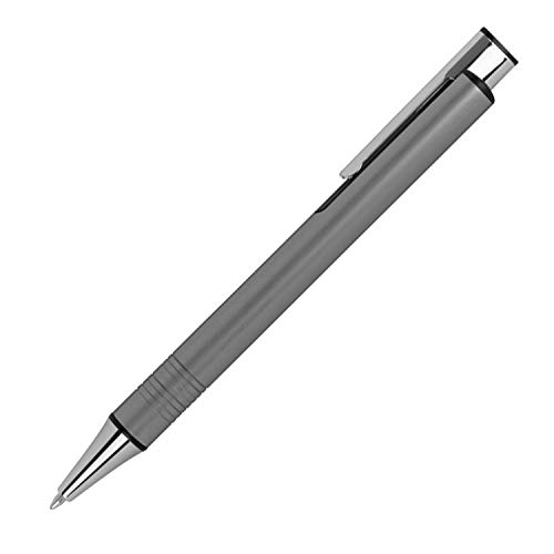 Livepac-Office 10 Kugelschreiber aus Metall mit Namensgravur - extravaganter Clip - anthrazit von Livepac-Office