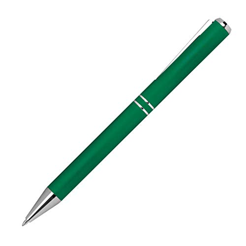 Livepac-Office 10 Kugelschreiber aus Metall mit Namensgravur -mit speziellem Clip - Farbe: grün von Livepac-Office