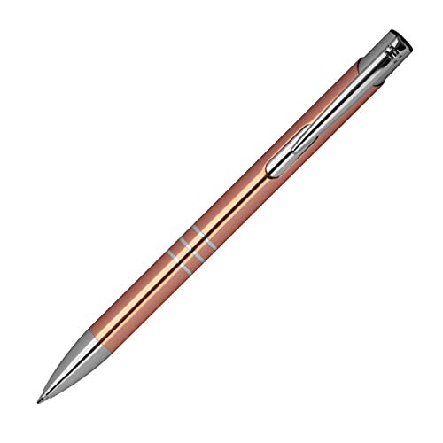 Livepac-Office 10 Kugelschreiber aus Metall mit beidseitige Namensgravur - Farbe: roségold von Livepac-Office