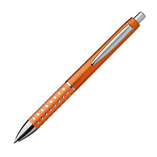 Livepac-Office 10 Kugelschreiber mit Namensgravur - Glitzer - Farbe: orange von Livepac-Office