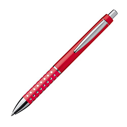 Livepac-Office 10 Kugelschreiber mit Namensgravur - Glitzer - Farbe: rot von Livepac-Office