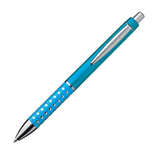 Livepac-Office 10 Kugelschreiber mit Namensgravur - Glitzer - Farbe: türkis von Livepac-Office