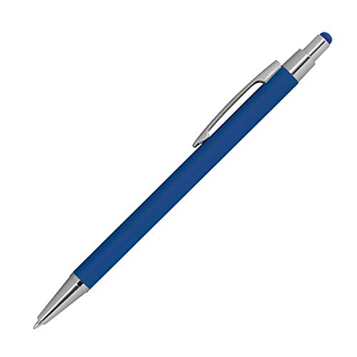 Livepac-Office 10 Touchpen Kugelschreiber aus Metall mit Namensgravur - gummiert - Farbe: blau von Livepac-Office