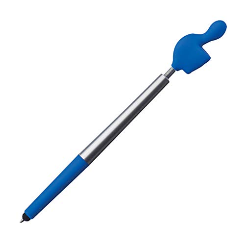 Livepac-Office 10 Touchpen Kugelschreiber mit Namensgravur - Smile Hand - Farbe: silber-blau von Livepac-Office