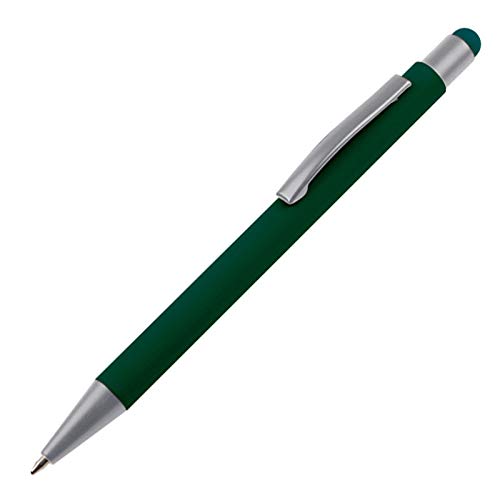 Livepac-Office 10 Touchpen Kugelschreiber mit Namensgravur - aus Metall - Farbe: dunkelgrün von Livepac-Office