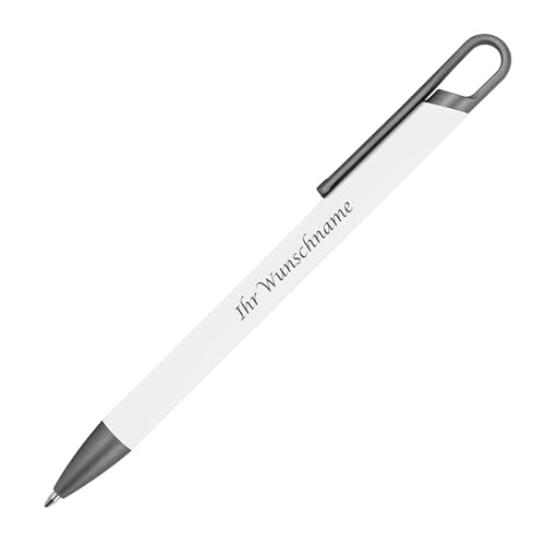 Livepac-Office 10x Gummierter Soft Touch Gel Kugelschreiber aus Metall mit Gravur/weiß Livepac-Office 10x Gummierter Soft Touch Gel Kugelschreiber aus Metall mit Gravur/weiß von Livepac-Office