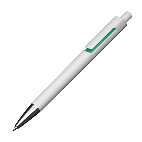 Livepac-Office 10x Kugelschreibe mit Namensgravur - mit Applikationen - Farbe: weiß-grün Livepac-Office 10x Kugelschreibe mit Namensgravur - mit Applikationen - Farbe: weiß-grün von Livepac-Office