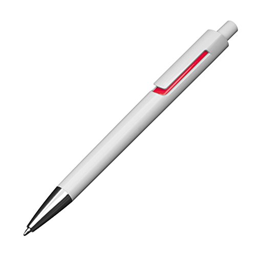 Livepac-Office 10x Kugelschreiber mit Namensgravur - mit Applikationen - Farbe: weiß-rot Livepac-Office 10x Kugelschreiber mit Namensgravur - mit Applikationen - Farbe: weiß-rot von Livepac-Office