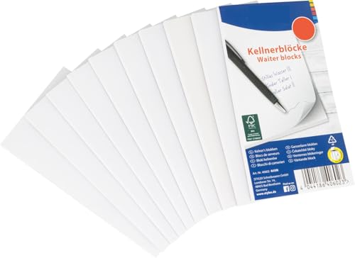 Livepac-Office 20 Gastronomieblöcke/Kellnerblöcke/Notizblock mit je 50 Blatt blanko 7x15cm von Livepac-Office