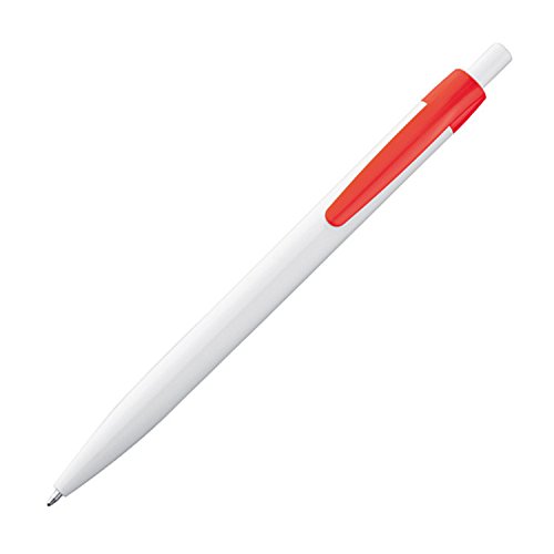 Livepac-Office 50x Kugelschreiber mit Namensgravur - Clipfarbe: rot von Livepac-Office