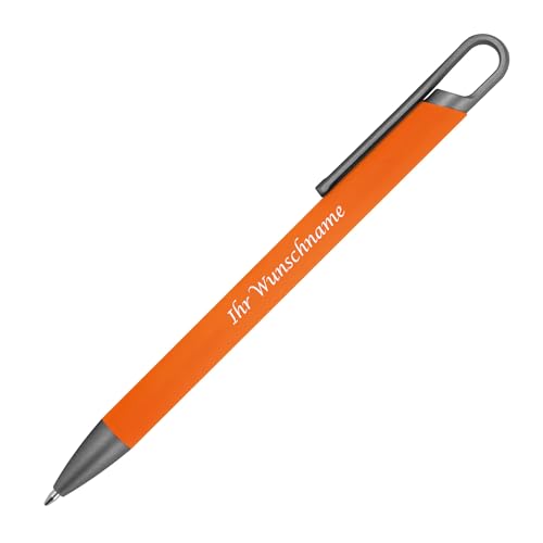 Livepac-Office Gummierter Soft Touch Gel Kugelschreiber aus Metall mit Gravur/Farbe: orange Livepac-Office Gummierter Soft Touch Gel Kugelschreiber aus Metall mit Gravur/Farbe: orange von Livepac-Office