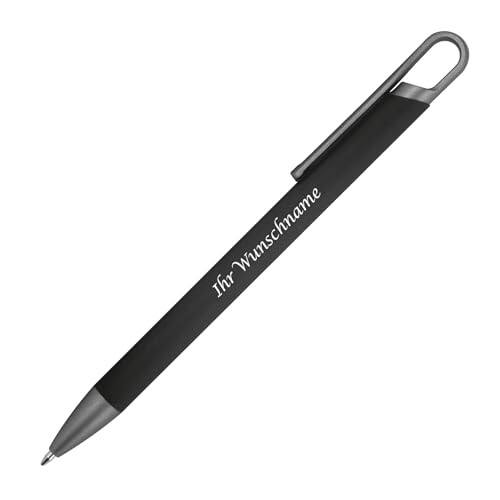 Livepac-Office Gummierter Soft Touch Gel Kugelschreiber aus Metall mit Gravur/Farbe: schwarz Livepac-Office Gummierter Soft Touch Gel Kugelschreiber aus Metall mit Gravur/Farbe: schwarz von Livepac-Office